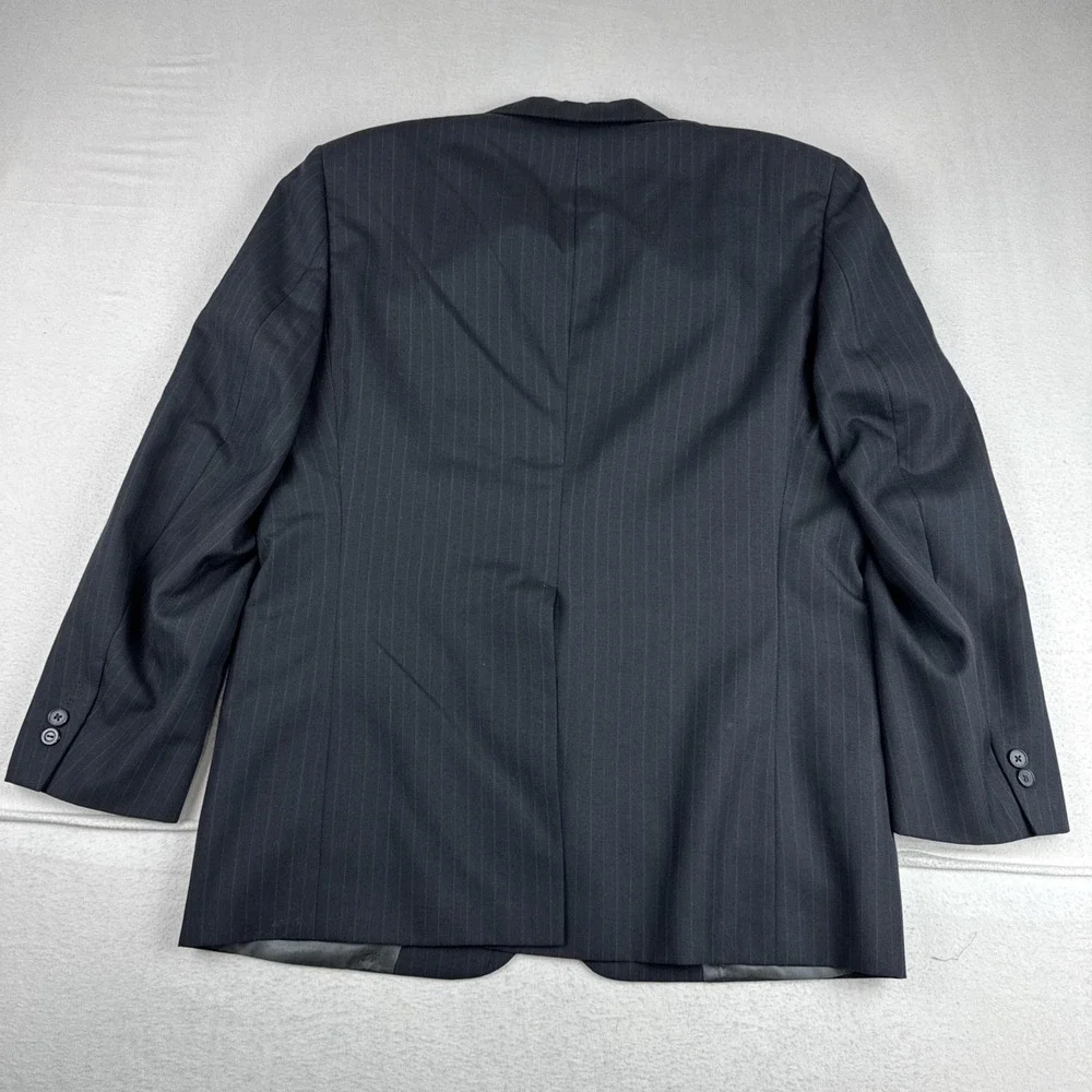 VTG Christian Dior Mens Pinstripe Blazer 40R  Dark Gray wool Office business